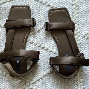 ZARA silk sandal size 39